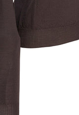 Rick Owens Ribbed Crewneck Sweater Brown RP02E4624M78_f2dedcc0-9242-4572-adf6-10772ec10636