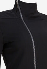 Rick Owens Asymmetric Zip Wool Jacket Black RP02E4701WST09_82723