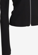 Rick Owens Asymmetric Zip Wool Jacket Black RP02E4701WST09_82723