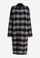 Rick Owens Island Checked Wool Coat Monochrome RP02E4909WJP09P_54bb3b4d-e739-498c-b912-8b3dfd1c4410
