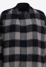 Rick Owens Island Checked Wool Coat Monochrome RP02E4909WJP09P_54bb3b4d-e739-498c-b912-8b3dfd1c4410