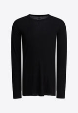 Rick Owens Crewneck Long-Sleeved T-shirt Black RU02E1252JR09_5e61cb94-a2cb-46d5-9d7b-3e2d35f4aba3