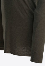 Rick Owens Basic Long-Sleeved T-shirt Green RU02E1252JR25_a744034e-f839-4400-8290-8f4b430ab891