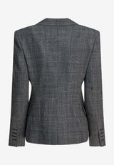 Sa Su Phi Single-Breasted Checked Blazer W25742GR0950_ce1627f9-50f9-403c-b33b-2f60fcaa1865