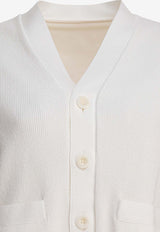 Sacai Layered V-neck Knit Top White 25-07953151_83004