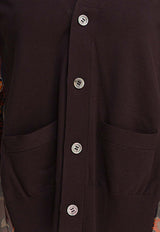 Sacai Floral Print Paneled Cardigan Brown 25-07986616_82968