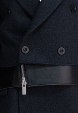 Sacai Wool Double-Breasted Coat Gray 25-08205327_2a77a800-0d37-498d-99a2-586dfd3c70f0