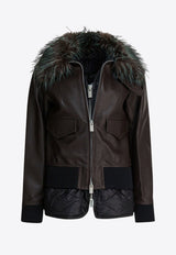 Sacai Convertible Leather Jacket Brown 25-08238601_62f21d8e-f8ee-40af-aef4-6f5d3419c1fd