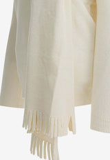 Sandbeige Wool Scarfed Sweater SBC3NT02ACWHITE_706b2fc2-381c-4711-9499-45eca5f022dc