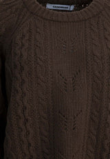 Sandbeige Wool Crewneck Sweater SBC3NT03ACMOCHA BROWN_cac52f3a-7205-4b68-9ff6-45eb0b0536fc