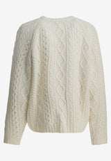 Sandbeige Wool Crewneck Sweater SBC3NT03ACWHITE_a03c2807-0897-410e-80b2-efae061c5012