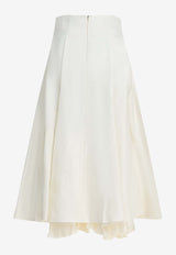 Sandbeige Pleated Midi Skirt SBC3SK04ACCREAM_d049de9c-9f64-4cc3-9d5f-e968a158183d