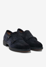Santoni Suede Monk Strap Shoes Blue MGEO18949NEAXGEXU60U60_84ff53e0-c9f2-48e0-ac7d-b006ea3a81a8