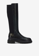 Santoni Leather Knee-High Boots Black WSEI71065GOMTYION01_0857ca5f-2ba9-438c-9bd8-1f663ffccf79