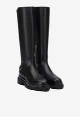 Santoni Leather Knee-High Boots Black WSEI71065GOMTYION01_0857ca5f-2ba9-438c-9bd8-1f663ffccf79