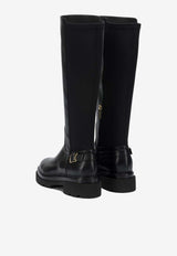 Santoni Leather Knee-High Boots Black WSEI71065GOMTYION01_0857ca5f-2ba9-438c-9bd8-1f663ffccf79