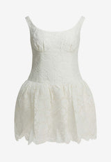 Self-Portrait Floral Lace Flared Mini Dress White AW25-088SA-WWHITE_7dfd36ff-21d5-4b69-bf2a-28e5a24217cb