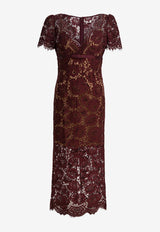 Self-Portrait Floral Lace Midi Dress Burgundy AW25-096M-BUBURGUNDY_f06e67ab-8705-4805-b355-6ee18153d4df