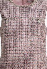 Self-Portrait Mini Boucle Tweed Dress Pink AW25-098S-PPINK_28878978-dda3-449a-947f-a81f81a2e663