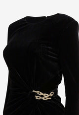 Self-Portrait Embellished Velvet Mini Dress Black AW25-128S-BBLACK_dfecd960-0f08-4419-97f6-b75d72264f21