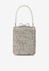 Self-Portrait Mini Crystal-Embellished Handbag Silver AW25-315-MUMULTI_d4e974d0-7a69-440d-8847-7927f1ca8428
