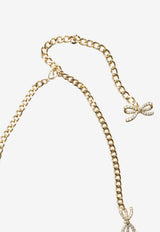 Self-Portrait Crystal Bow Necklace Gold AW25-607N-GDGOLD_4c609ae0-5d73-4228-9e38-ac98275f4b5b