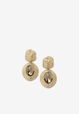 Self-Portrait Amber Drop Earrings Gold