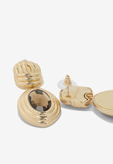 Self-Portrait Amber Drop Earrings Gold