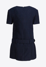 Self-Portrait Mini Belted Dress Blue PF25-034S-BLBLUE_82674