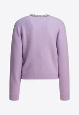 Self-Portrait Crystal-Trimmed Cardigan Lilac PF25-085C-LLILAC_82671