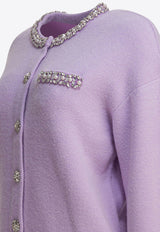 Self-Portrait Crystal-Trimmed Cardigan Lilac PF25-085C-LLILAC_82671