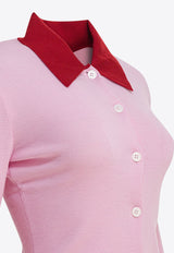 Self-Portrait Wool Buttoned Cardigan Pink PF25-097C-PPINK_82667