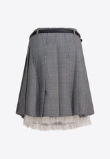 Self-Portrait Prince of Wales Pleated Midi Skirt Gray PF25-104MSK-BWBLACK AND WHITE_774577c2-8591-423c-bc38-0de361285c18