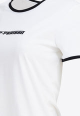 Self-Portrait Logo Print Cropped T-shirt White PF25-109T-WWHITE_4d5bd96f-397b-4461-8bcf-e9eb944bcf51