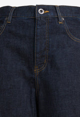 Self-Portrait Logo Patch Straight-Leg Jeans Blue PF25-827P-BLBLUE_87a7daf6-646f-4a71-aa5c-31b75996b0c4