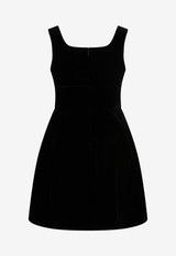 Self-Portrait Velvet Mini Flared Dress Black SC25-021S-BBLACK_7a7a8c10-9c21-471d-9399-a9544e3dd275