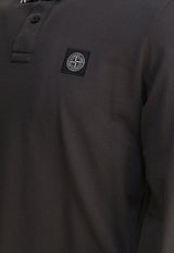 Stone Island Compass Patch Long-Sleeved Polo T-shirt Gray 2200006S0018V0062_82586