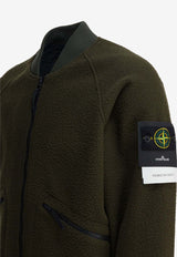 Stone Island Logo Patch Zip-Up Bomber Jacket Green 4100111S0214V0054_472b6dd7-372a-49b4-b607-b35e1c75d3e9