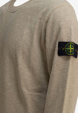 Stone Island Logo Patch Crewneck Sweatshirt Beige 6100053S0238V009A_003be556-6fa7-4136-b3a4-2b77cb0e2fec
