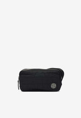 Stone Island Logo Patched Nylon Pouch Bag Black 9200017S0255V0029_40c34248-806b-46de-b021-5faed6374280