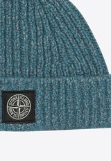 Stone Island Compass Patch Wool Beanie Blue N100014S00N1V0M57_ad5b177c-283b-4352-acc8-bf8c01821bb5