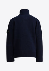 Stone Island Junior Boys Logo Patch Turtleneck Sweater Blue 5100003S00M1V0020_9a765c58-9f3b-4d4b-926e-2d157839cee5