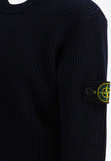 Stone Island Junior Boys Compass Patch Wool Sweater Blue 5100010S0C02V0020_08eacceb-d91e-4771-9dfd-260459a67bbe