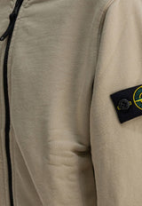 Stone Island Junior Boys Zip-Up Hooded Sweatshirt Beige 6100003S0A20V0095_ae0bdec7-0783-4616-a6fb-4b0540fb9653