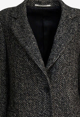 Tagliatore Single-Breasted Herringbone Coat Gray AMANDA340218EN936_e3a05179-c59f-4849-b80f-1a511e4e8212