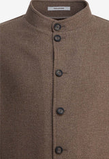 Tagliatore Stand-Up Collar Wool Short Coat Brown G-KLEIN340207T1206_407d3d41-bbd3-4457-ae03-8ba7b9dc776c