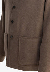 Tagliatore Stand-Up Collar Wool Short Coat Brown G-KLEIN340207T1206_407d3d41-bbd3-4457-ae03-8ba7b9dc776c