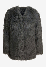 Thelaurent Buttoned Faux Fur Jacket TLR25JKGY70GRAY_279f4404-afb0-4c35-a64b-f8fbd01764a1