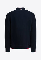 Thom Browne Name Tag Patch Zip-Up Jacket Blue MJT545AJ0233415_bfcde220-f83d-4c86-89f6-b99c656c136f