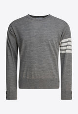 Thom Browne 4-bar Stripes Wool Sweater Gray MKA002AY1014058_80686